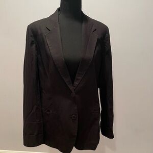 UNIQLO Comptoir Des Cotonniers Charcoal Linen Blazer